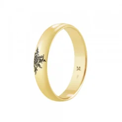 Alianza Oro 4mm y 1 Eguzkilore Personalizable