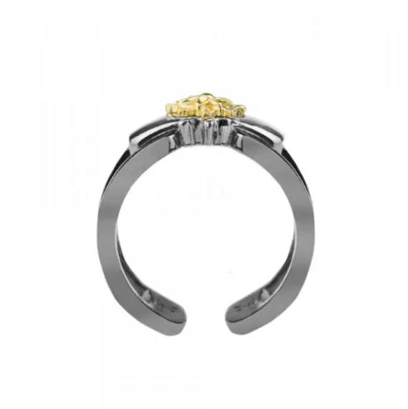 Anillo Bayona Rutenio y Eguzkilore Dorado