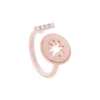 Anillo B2 Plata Rosa y Circonitas