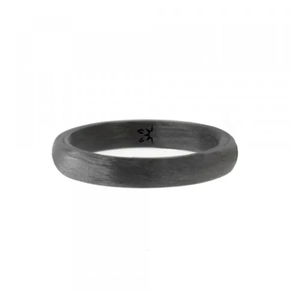 Anillo Carbono Negro Lisa Eguzkilore