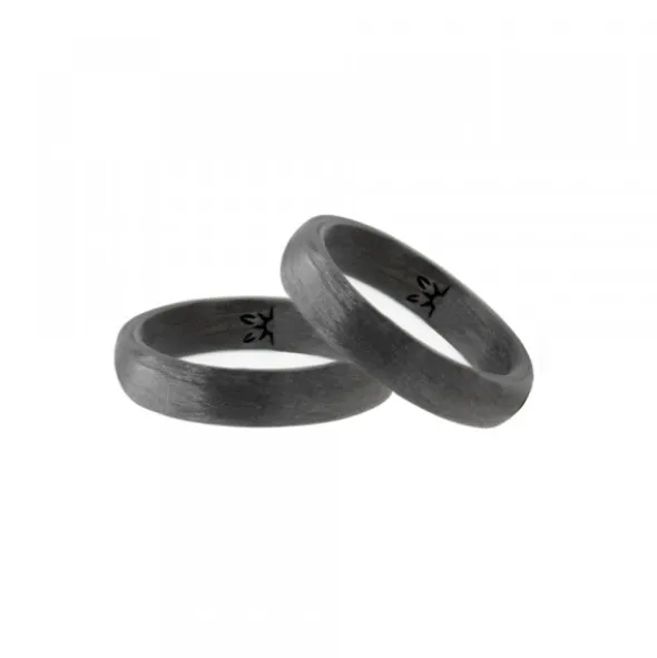 Anillo Carbono Negro Lisa Eguzkilore