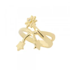 Anillo Colección Izarra Plata Dorada para Mujer