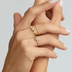 Anillo Eguzkilore Oro Bicolor 18kt.
