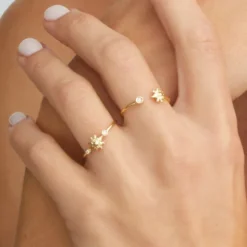 Anillo Eguzkilore Oro 18kt. Doble Brillante