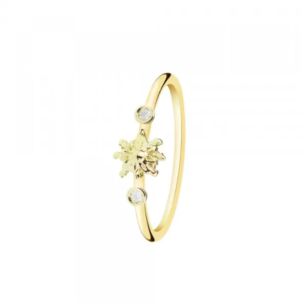Anillo Eguzkilore Oro 18kt. Doble Brillante