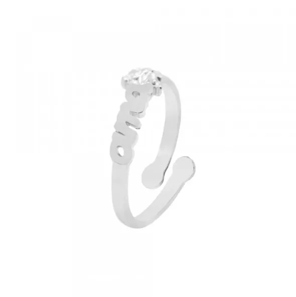 Anillo Letras Ama Plata