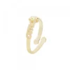 Anillo Letras Ama Plata Dorada