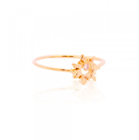 Anillo Mountain de Oro con Brillante