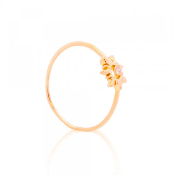 Anillo Mountain de Oro con Brillante