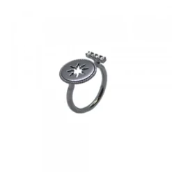 Anillo Rutenio con Circonitas Blancas