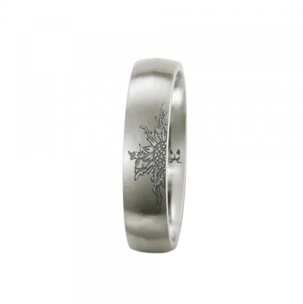 Anillo Titanio con 1 Eguzkilore Personalizable