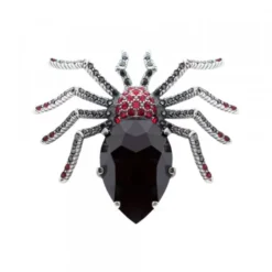 Broche Araña Plata con Cristales