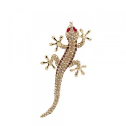 Broche Salamandra Plata Dorada