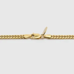 Cadena Cubana de Plata Dorada 5mm