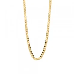 Cadena Cubana Plata Dorada 3mm
