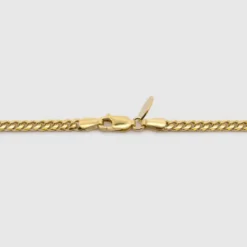 Cadena Cubana Plata Dorada 3mm