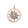 Cerco Eguzkilore Plata Rosa y Circonitas Personalizable