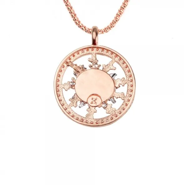 Cerco Eguzkilore Plata Rosa y Circonitas Personalizable