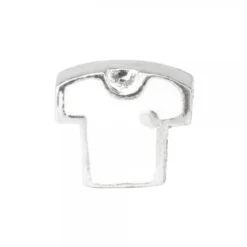 Charm Camiseta Blanca en Plata