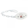 Chupetero Fútbol Rojiblanco de Plata Personalizable
