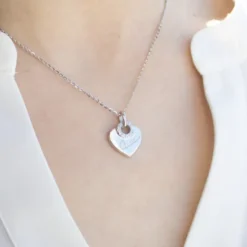 Colgante Ama Corazón Plata Personalizable
