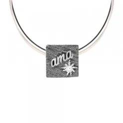 Colgante Ama Cuadrado de Plata