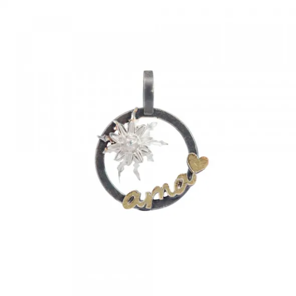 Colgante Ama Plata y Lámina de Oro