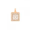 Colgante Baldosa Bilbao Plata Rosa con Circonitas