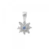 Colgante Basic Colors Plata y Circonita Azul 10mm