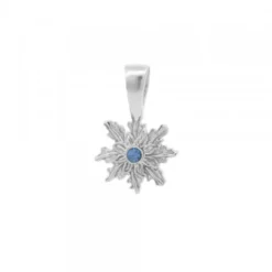 Colgante Basic Colors Plata y Circonita Azul 10mm