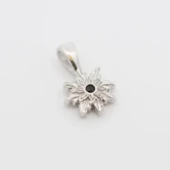 Colgante Basic Colors Plata y Circonita Negra 10mm