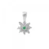 Colgante Basic Colors Plata y Circonita Verde 10mm