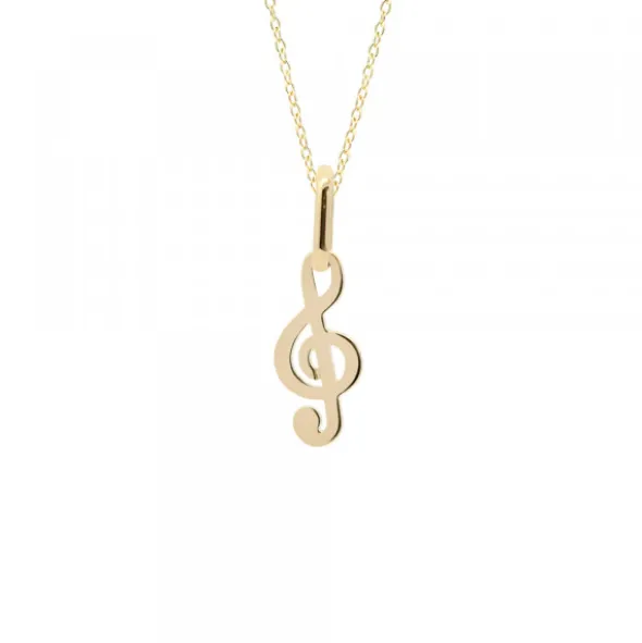 Colgante Clave de Sol Oro 18kt.