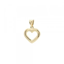 Colgante Corazón Calado de Oro