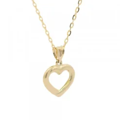 Colgante Corazón Calado de Oro
