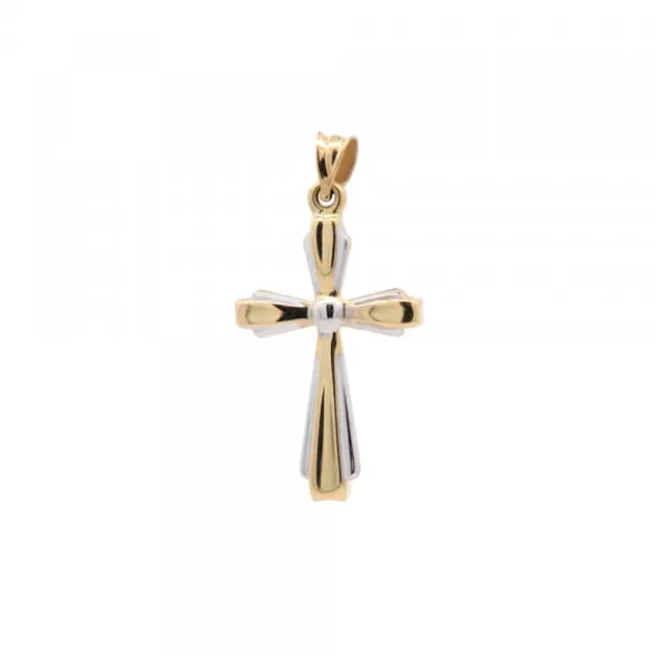 Colgante Cruz Oro Bicolor 27mm