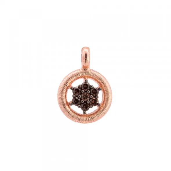 Colgante de Plata Rosa Orla con Circonitas
