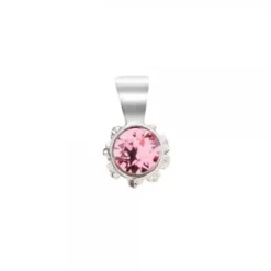 Colgante Distira Plata y Cristal Rosa
