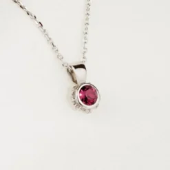 Colgante Distira Plata y Cristal Rosa