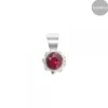 Colgante Distira Plata y Cristal Rojo