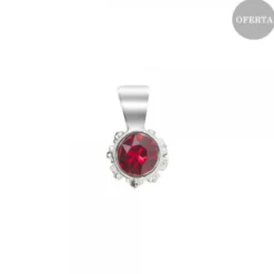 Colgante Distira Plata y Cristal Rojo