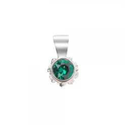 Colgante Distira Plata y Cristal Verde