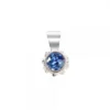 Colgante Distira Plata y Cristal Azul