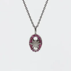 Colgante Donna Rutenio y Circonitas Rojas