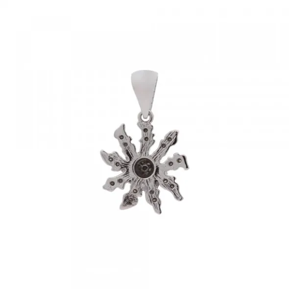 Colgante Eguzkilore de Plata y Circonitas Multicolor