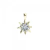 Colgante Eguzkilore Oro Bicolor y Brillante 12mm