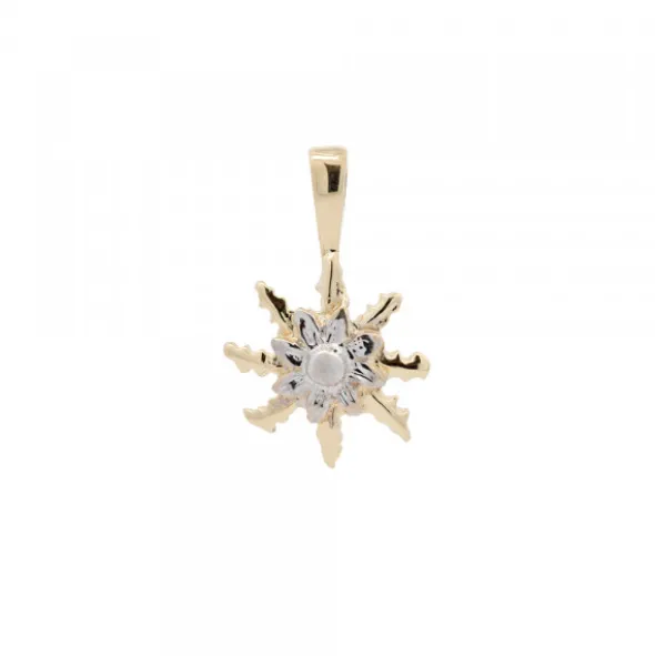 Colgante Eguzkilore Oro Bicolor 11mm