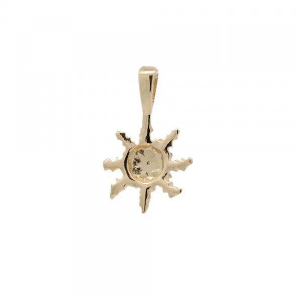 Colgante Eguzkilore Oro Bicolor 11mm