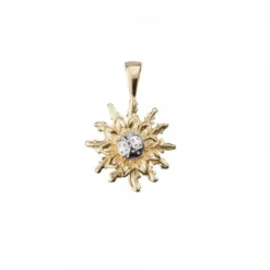 Colgante Eguzkilore Oro Bicolor 14mm