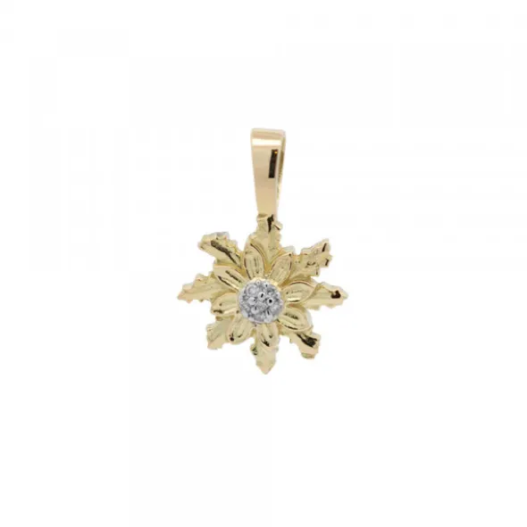 Colgante Eguzkilore Oro y Brillantes 11mm